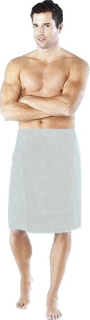 Saunový kilt pánský froté světle šedý 140 x 65 cm